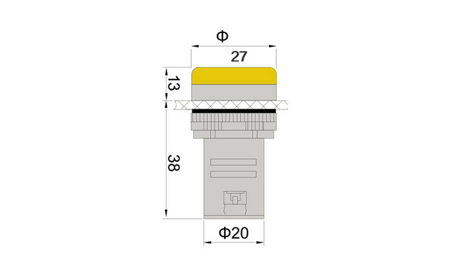 LED Indicator Lamp 220V AC- 22mm